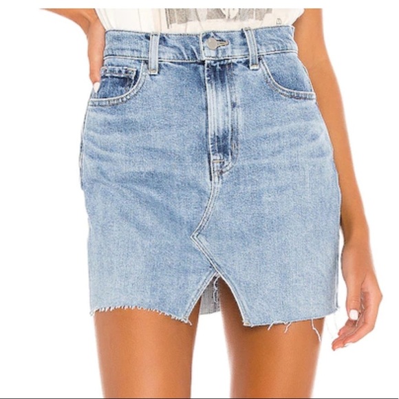 NWT J Brand size 32 waist Jules High Rise Denim Skirt in light wash - Picture 1 of 16